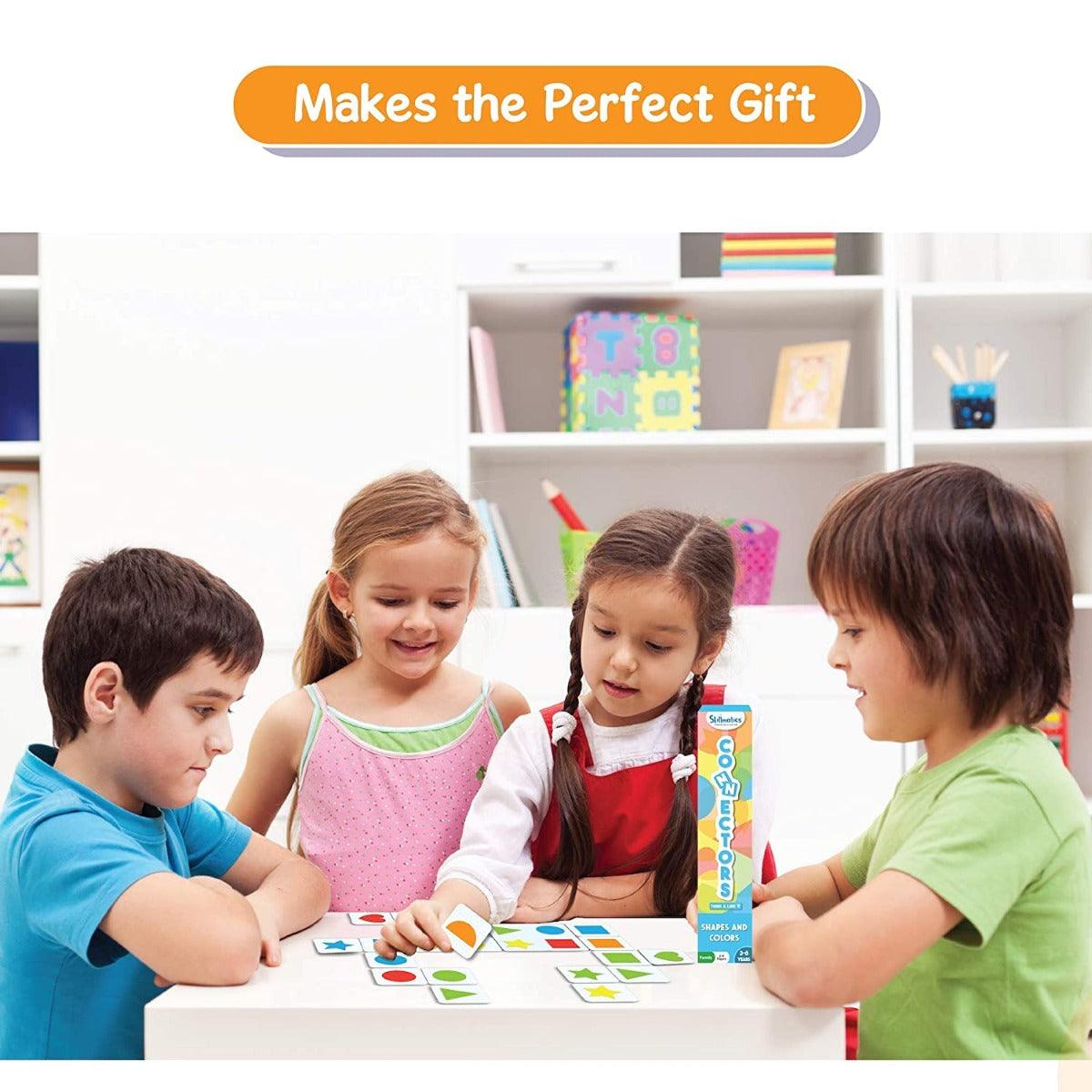 Skillmatics Connectors Educational Game: Shapes and Colors | Fun & Fast Family Game of Smart Connections | Gifts for Boys and Girls Ages 3-6