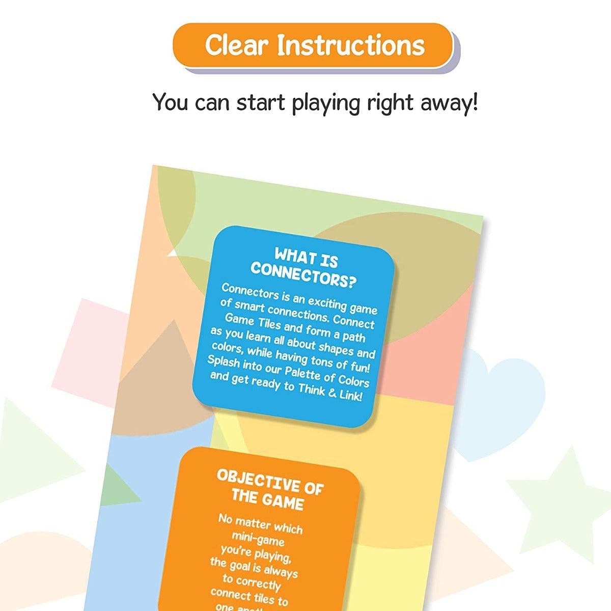 Skillmatics Connectors Educational Game: Shapes and Colors | Fun & Fast Family Game of Smart Connections | Gifts for Boys and Girls Ages 3-6