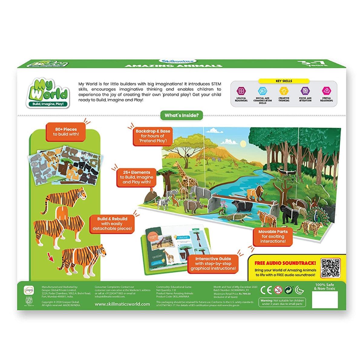 Skillmatics Educational Toy My World : Amazing Animals