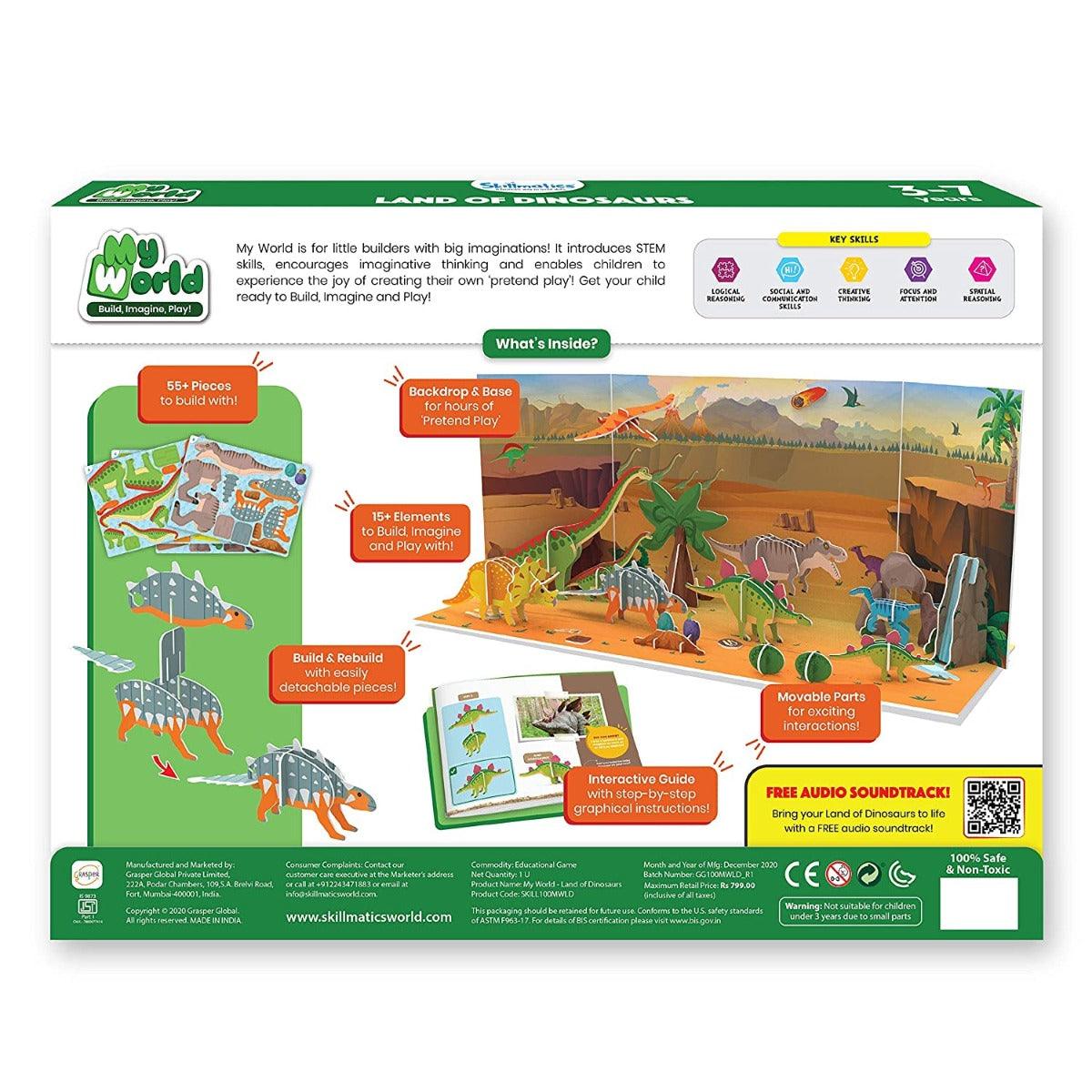 Skillmatics Educational Toy My World : Land of Dinosaurs