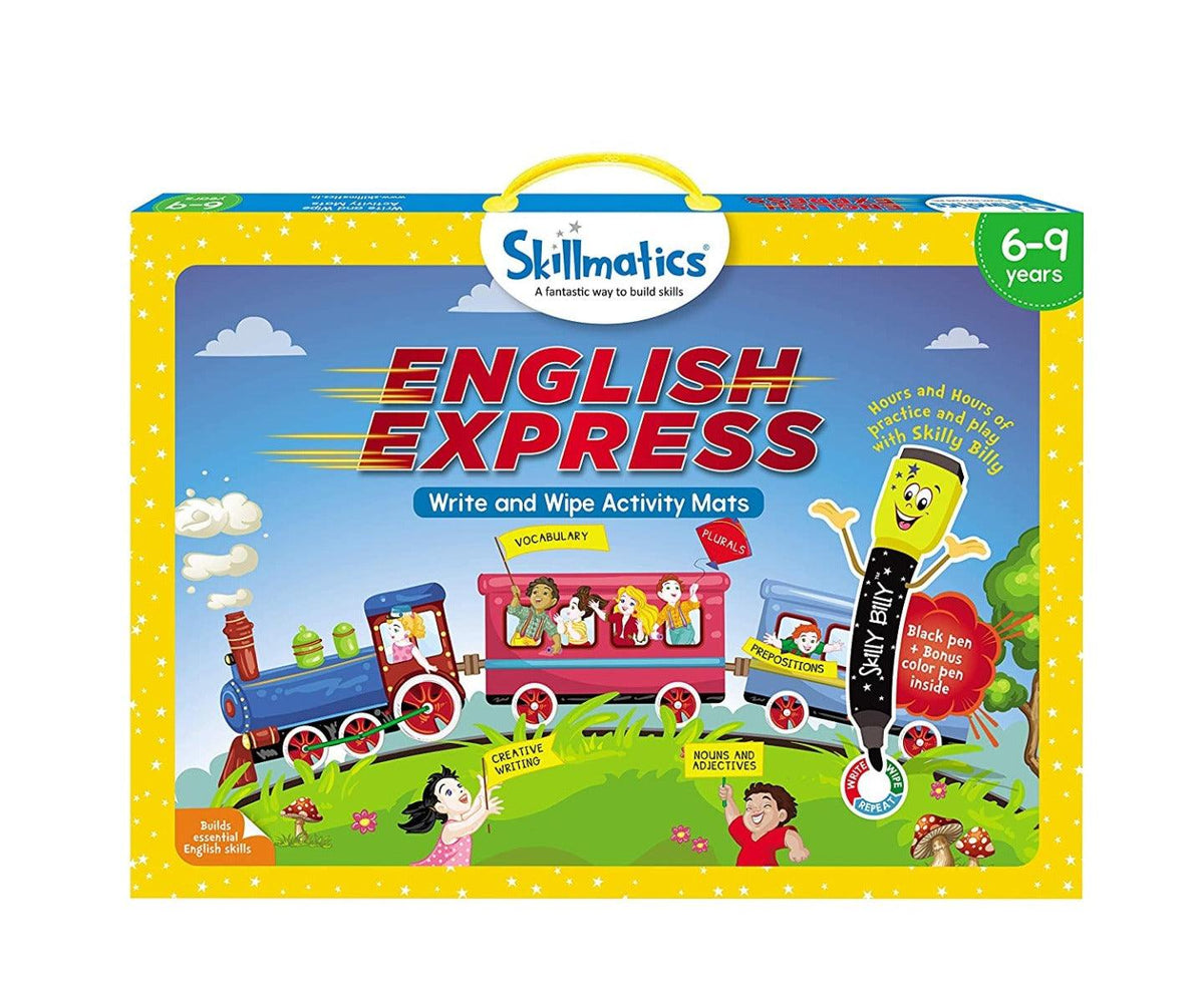 Skillmatics English Express Reusable Activity Mats / Educational Game with 2 Marker Pens