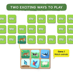 Skillmatics Memory Match Board Game : Animal Planet - Fun & Fast Memory Game for Kids Ages 3 to 7