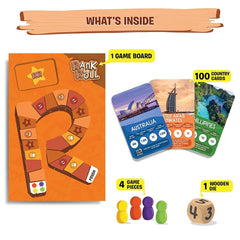 Skillmatics Rank & Roll Countries of The World - Trump Card Board Game For Ages 8+