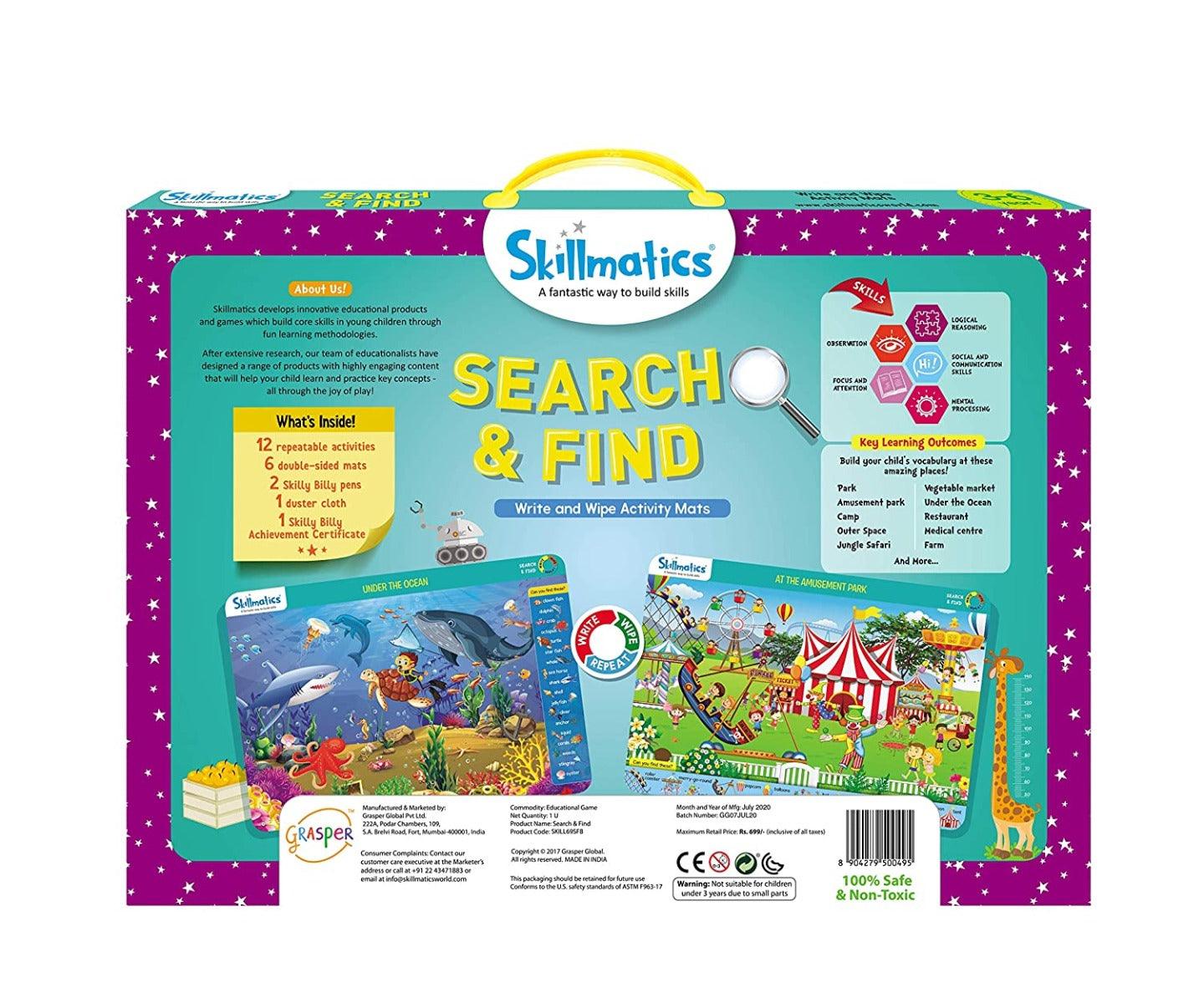 Skillmatics Search and Find, Fun Learning Activities for Kids with 2 Marker Pens