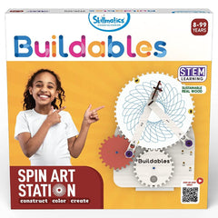 Skillmatics STEM Building Toy - Buildables Spin Art Station for Ages 8 and Up