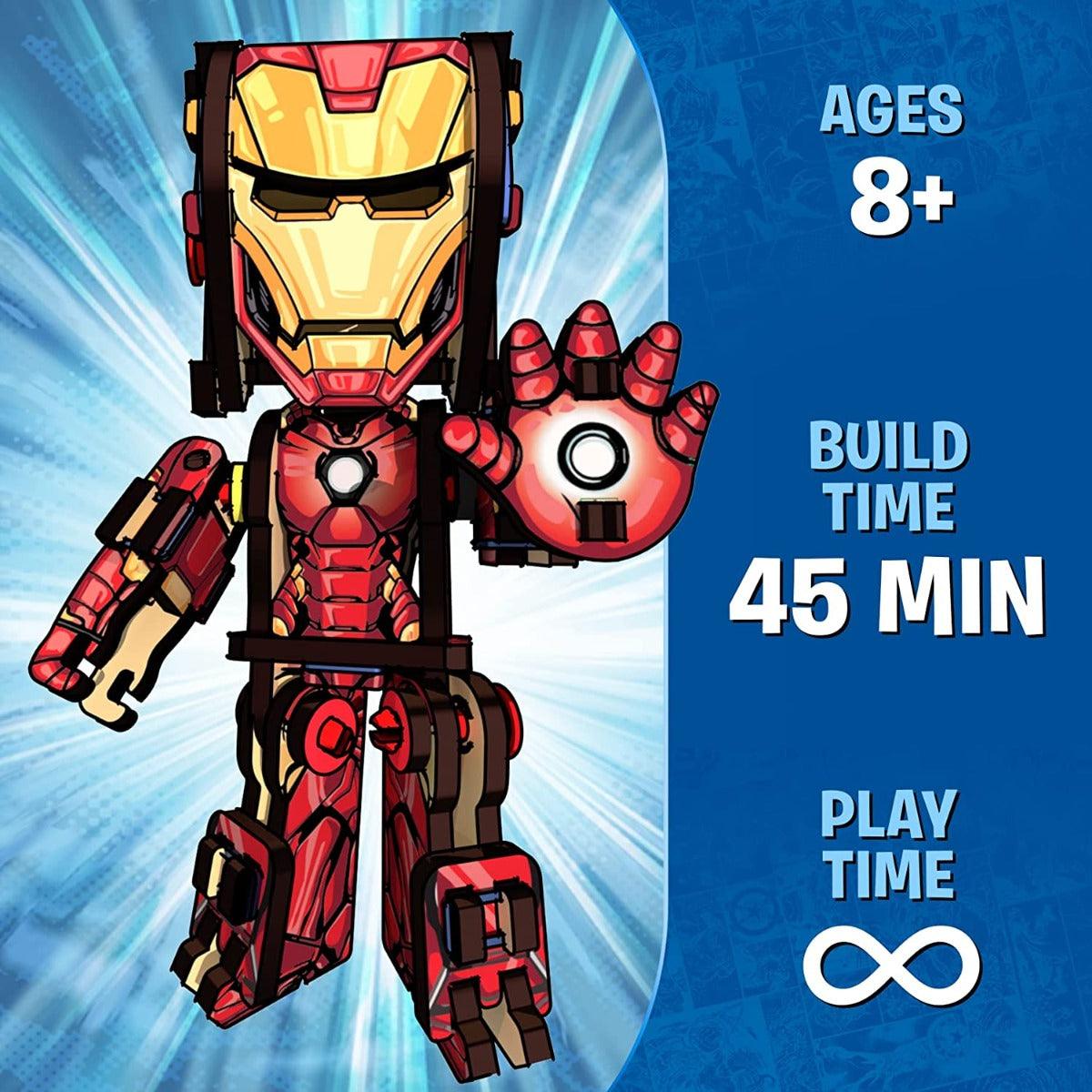 Skillmatics STEM Building Toy : Buildables Marvel Iron Man - DIY Action Toy Figures & Collectibles for Ages 8 and Up