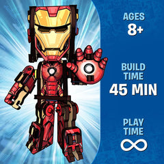 Skillmatics STEM Building Toy : Buildables Marvel Iron Man - DIY Action Toy Figures & Collectibles for Ages 8 and Up