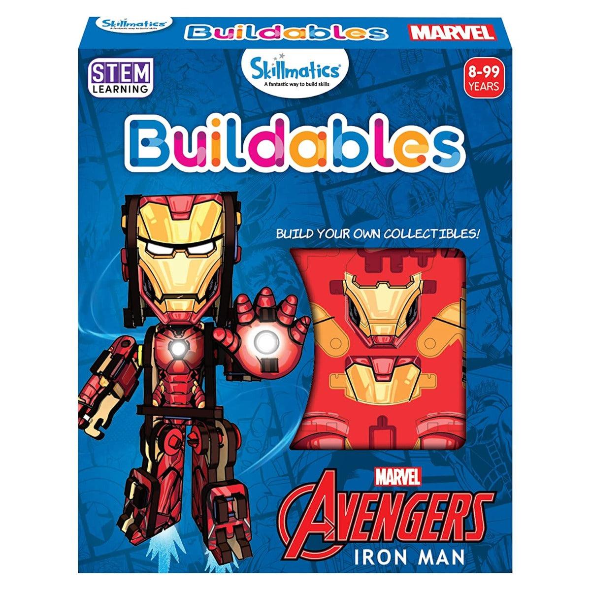 Skillmatics STEM Building Toy : Buildables Marvel Iron Man - DIY Action Toy Figures & Collectibles for Ages 8 and Up