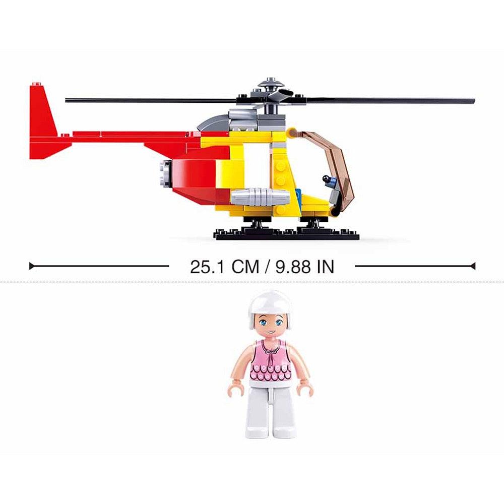 Sluban Aviation III - Helicopter, Building Blocks For Ages 6+ - FunCorp India