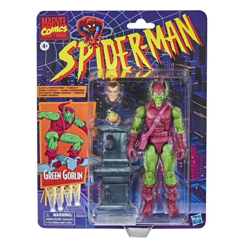 Hasbro Marvel Legends Series Spider-Man 6-inch Collectible Green Goblin Action Figure Toy Retro Collection
