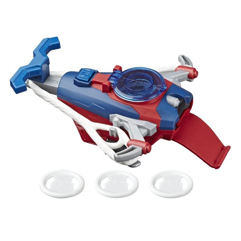 Spider-Man Web Shots Gear Disc Slinger Blaster Toy, 3 Web Projectiles, For Kids Ages 5 And Up