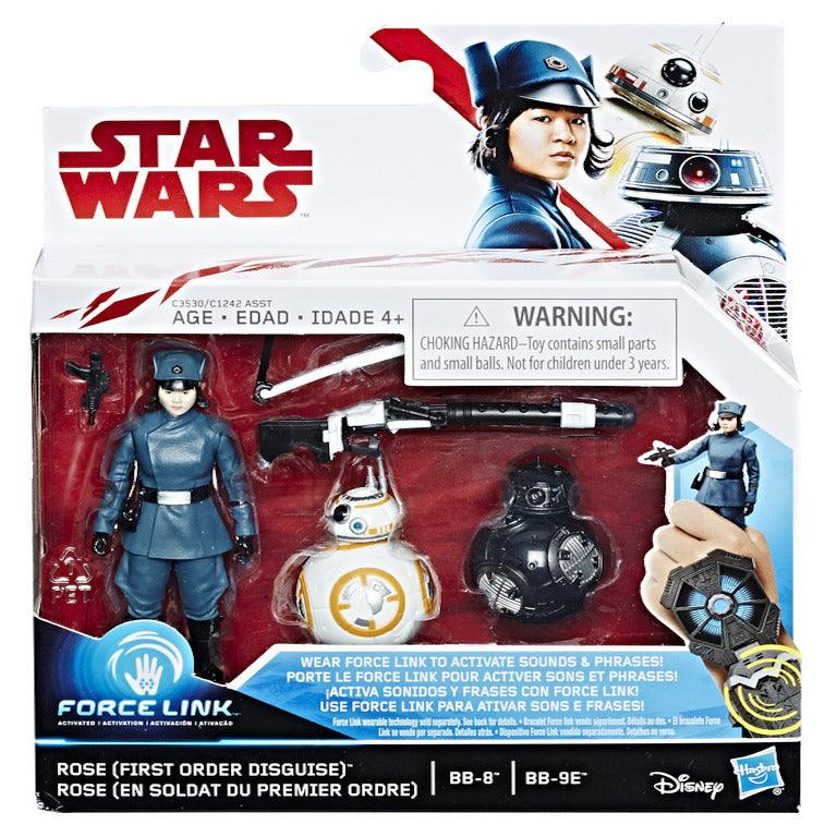 Star Wars Force Link Rose (First Order Disguise), BB-8, BB-9E Pack