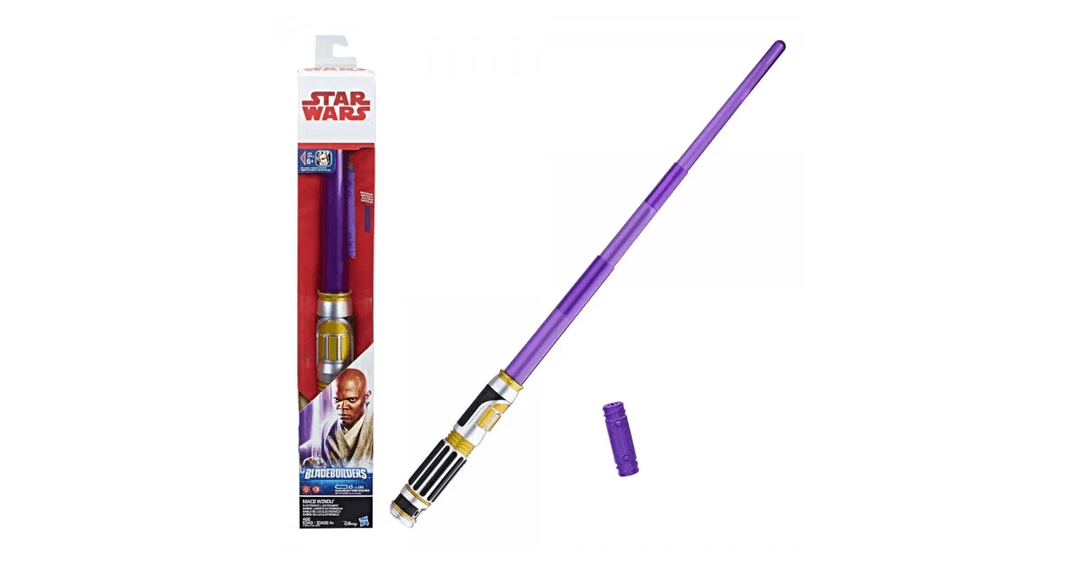 Mace windu lightsaber toy deals