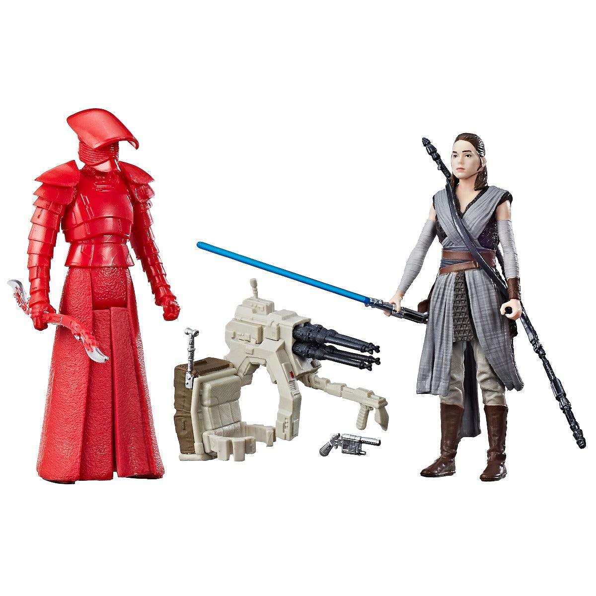 Star Wars: The Last Jedi Rey (Jedi Training) and Elite Praetorian Guard Figure 2-Pack 3.75 Inches