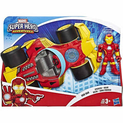 Super Hero Adventures Marvel Super Hero Adventures Iron Man Speedster, 5-Inch Figure and Vehicle Set, Collectible Toys for Kids Ages 3 and Up