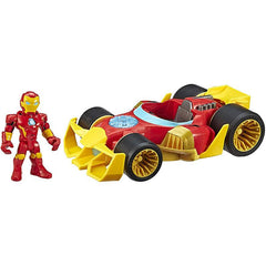 Super Hero Adventures Marvel Super Hero Adventures Iron Man Speedster, 5-Inch Figure and Vehicle Set, Collectible Toys for Kids Ages 3 and Up