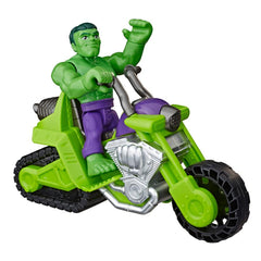 Super Hero Adventures Playskool Heroes Marvel Hulk Smash Tank, Motorcycle Set, Toys for Kids Ages 3 and Up
