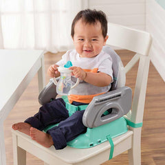 Summer Infant Deluxe Folding Booster Seat Teal & Grey - Booster Seats For Ages 6-24 Months