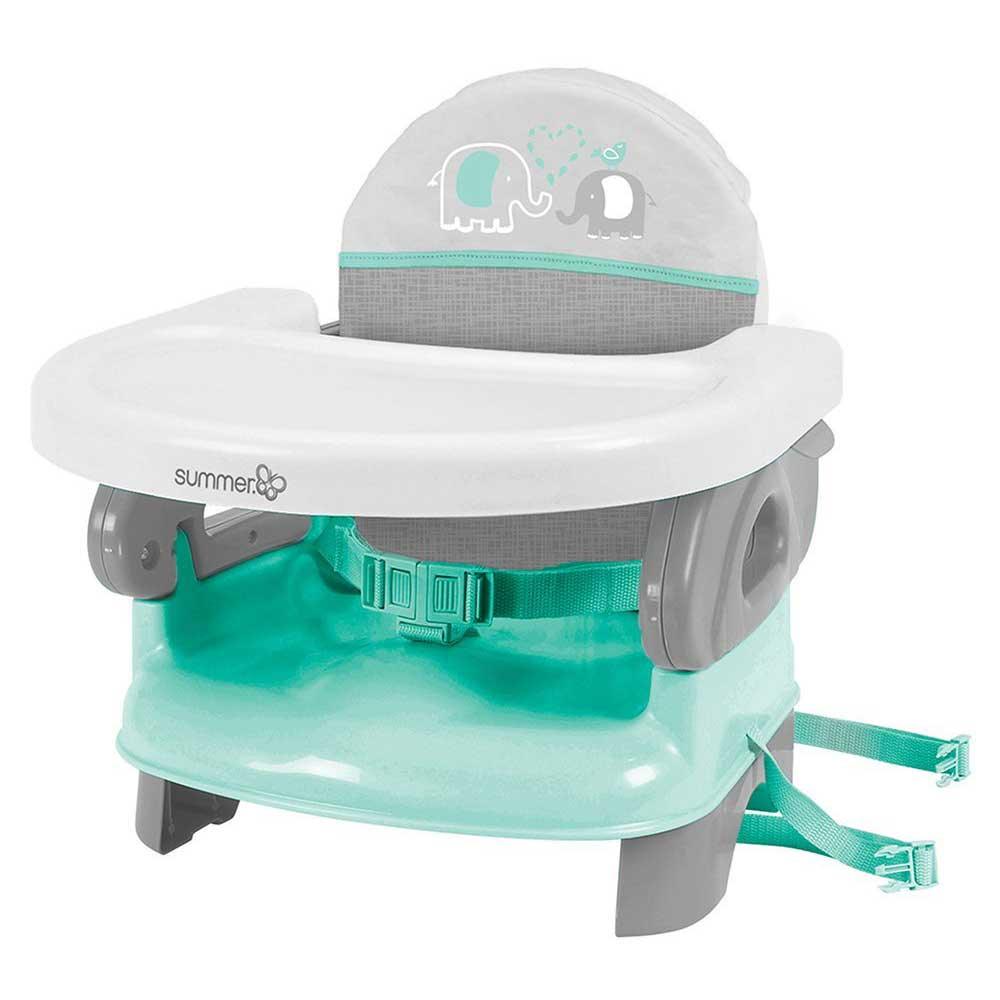 Summer Infant Deluxe Folding Booster Seat Teal & Grey - Booster Seats For Ages 6-24 Months