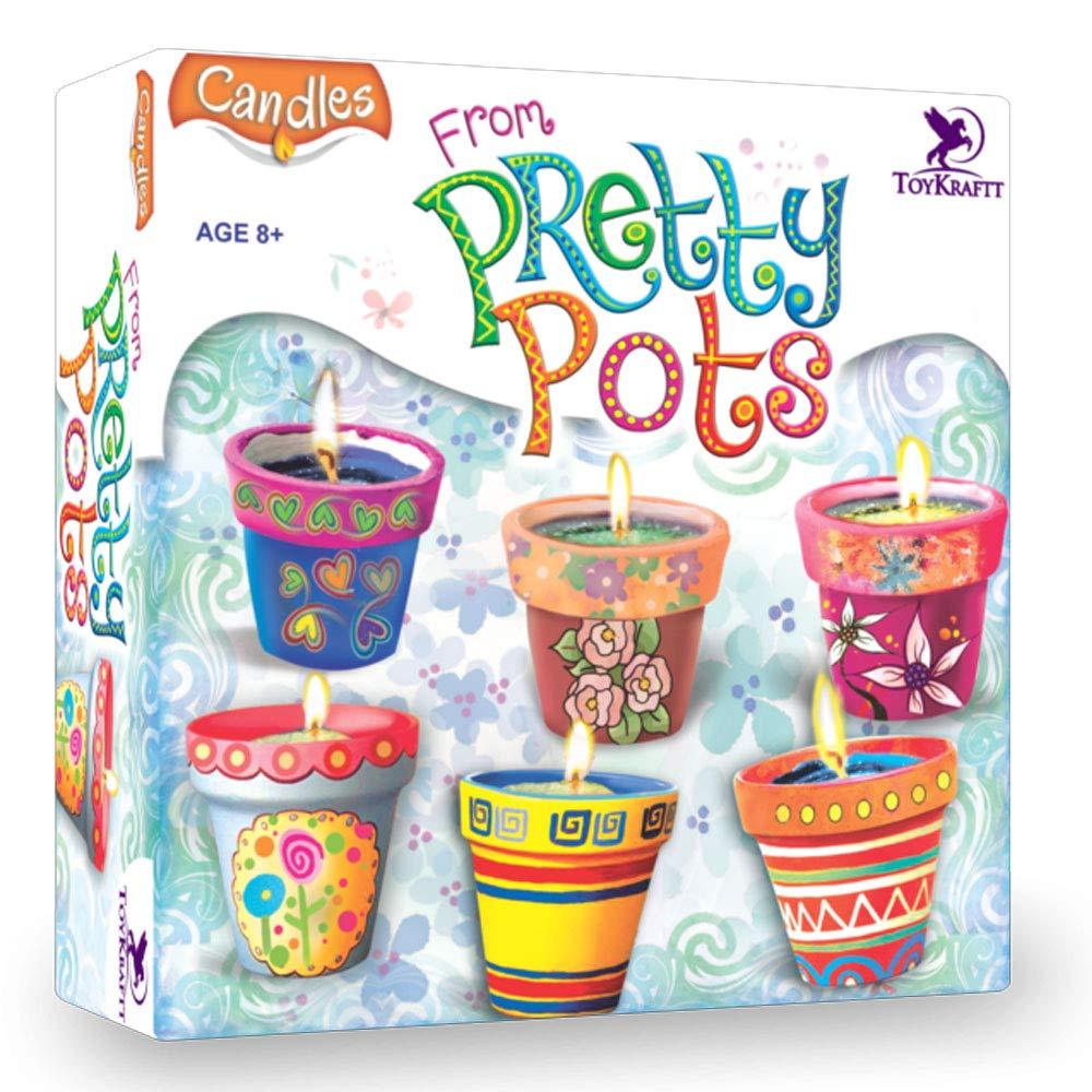 Toykraft Candles Pretty Pots - DIY Painting Kit for Kids Ages 8-15 years