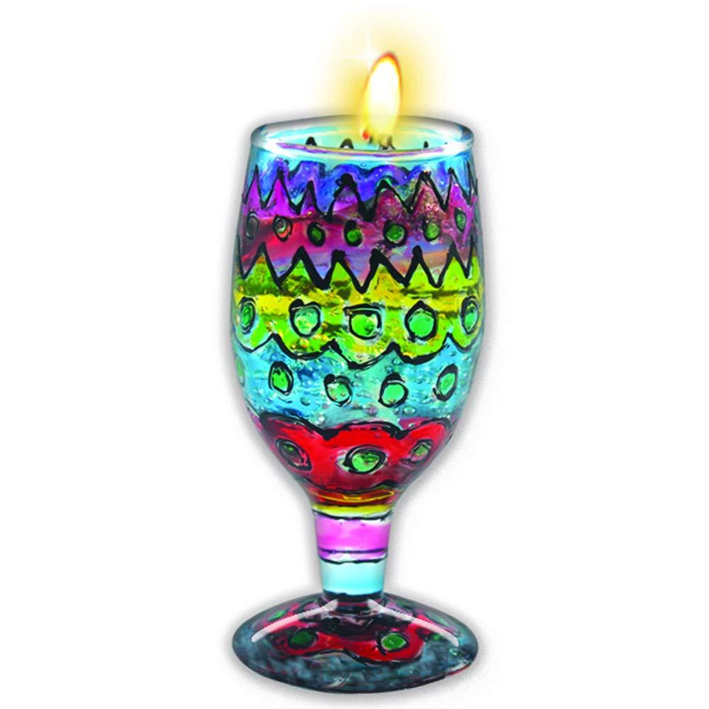 Toykraft Glass Painted Sparkling Gel Candles