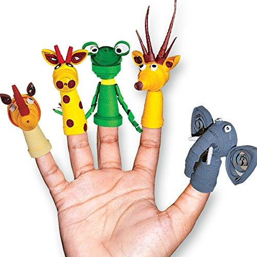 Toykraft Paper Quilling Animal Finger Puppets - DIY Craft Kit for Kids Ages 8-14 years