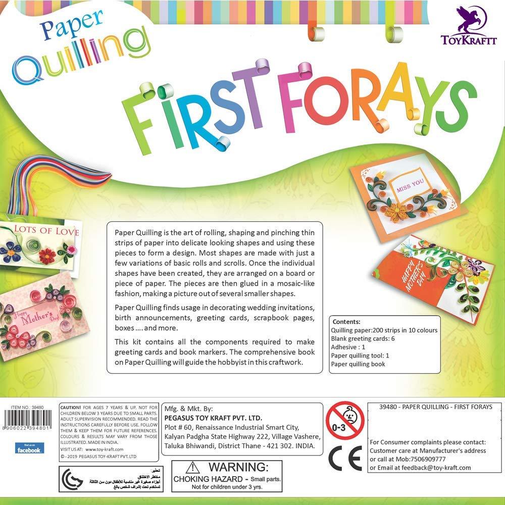 ToyKraft Paper Quilling First Forays - DIY Craft Kit for Kids Ages 7-12 years