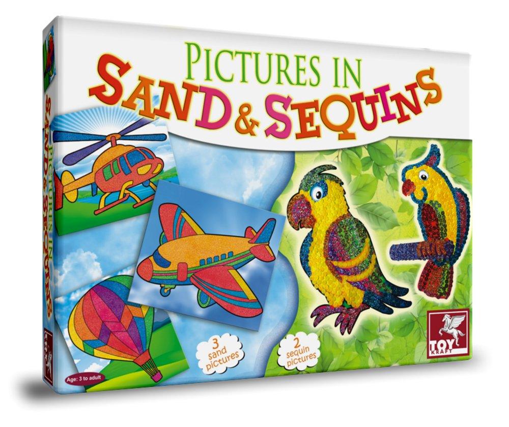ToyKraft Pictures in Sand and Sequins Art Kit for kids Ages 3-7 years