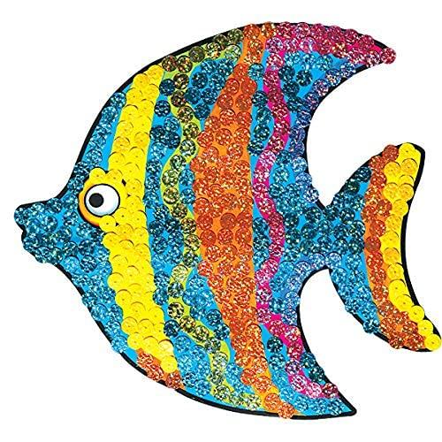 ToyKraft Sequin Craft for Kids Pictures - Fish - Sequin Craft kits for kids Ages 4-9 years