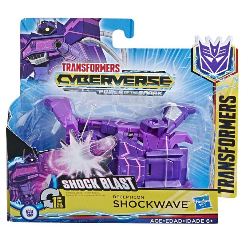 Transformers Cyberverse Action Attackers: 1-Step Changer Shockwave Action Figure -Repeatable Shock Blast Action Attack