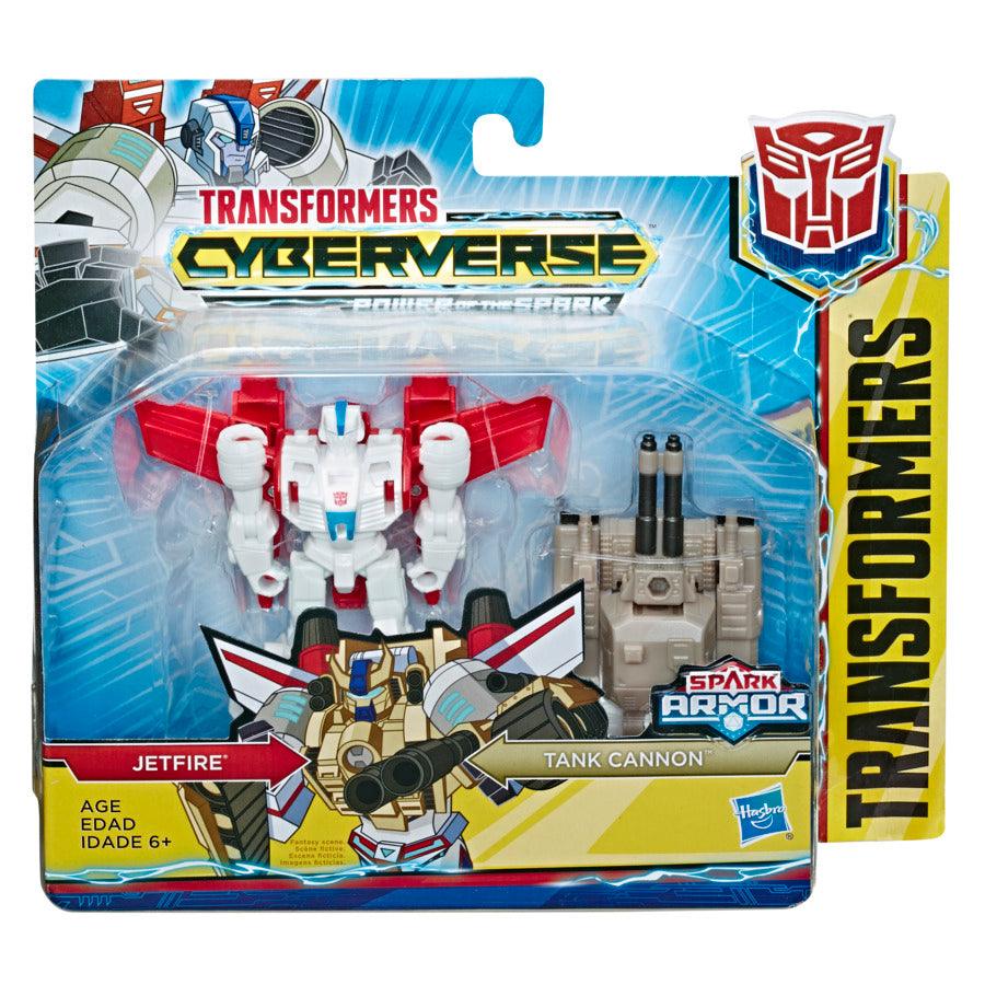Transformers Cyberverse Spark Armor Jetfire Action Figure - Combines with Tank Cannon Spark Armour Vehicle to Power Up