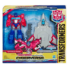 Transformers Cyberverse Spark Armour Optimus Prime Action Figure ‚Äö√Ñ√¨ Combines with Sky Turbine Spark Armour vehicle to Power Up
