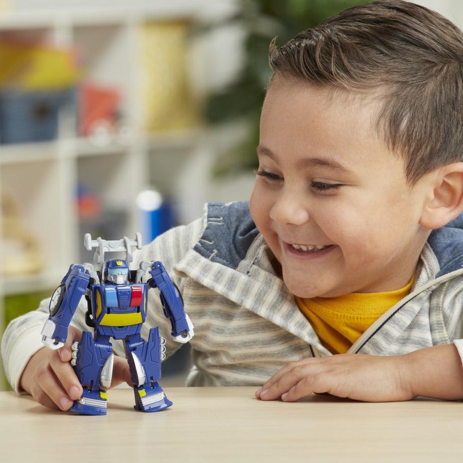 Transformers Playskool Heroes Rescue Bots Academy Chase-Police Bot Converting Toy, 4.5-Inch, For Kids Ages 3&Up