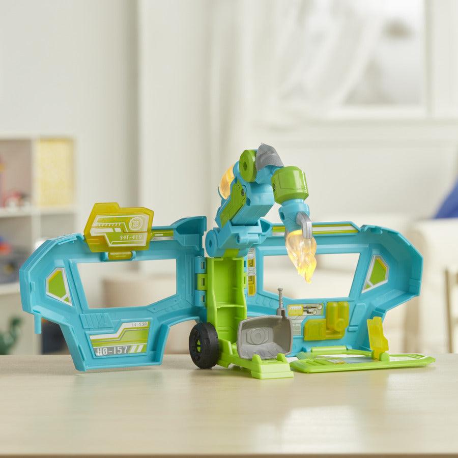 Transformers Rescue Bots Academy Command Center Hoist, Converting Action Figure Toy, Trailer, Light-Up Accessory