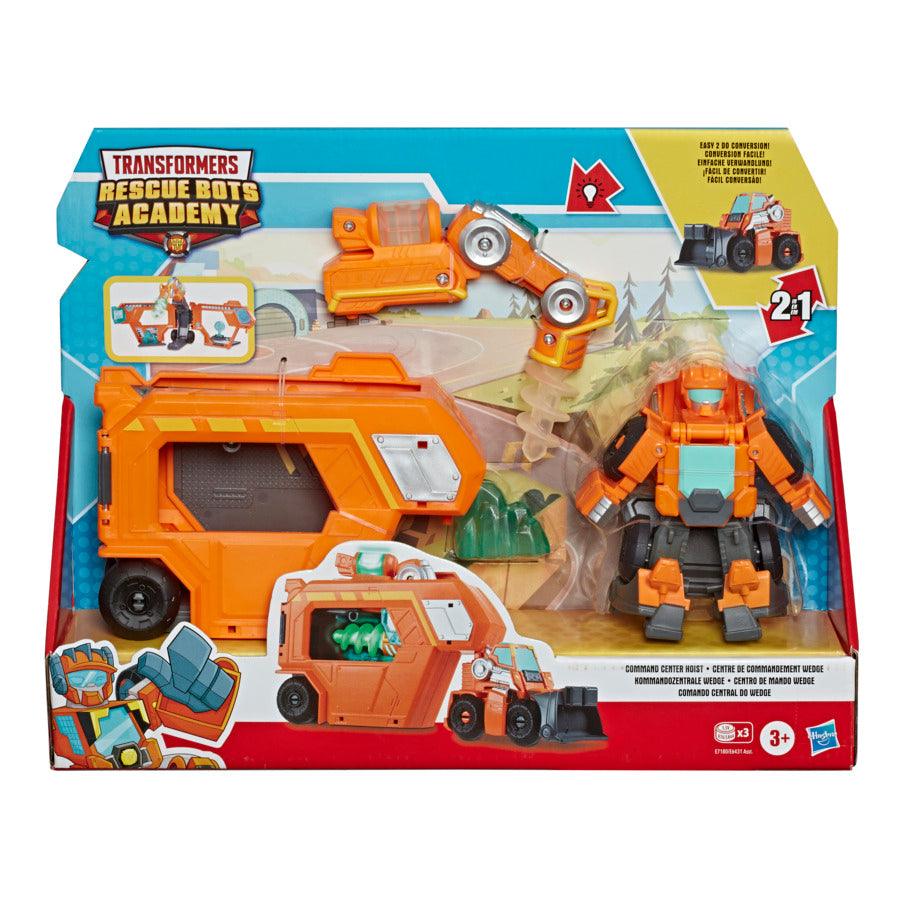 Transformers Rescue Bots Academy Command Center Wedge, Converting Action Figure Toy, Trailer, Light-Up Accessory