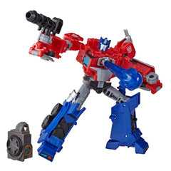 Transformers Toys Cyberverse Deluxe Class Optimus Prime Action Figure, Built a Figure, For Kids Ages 6 & Up