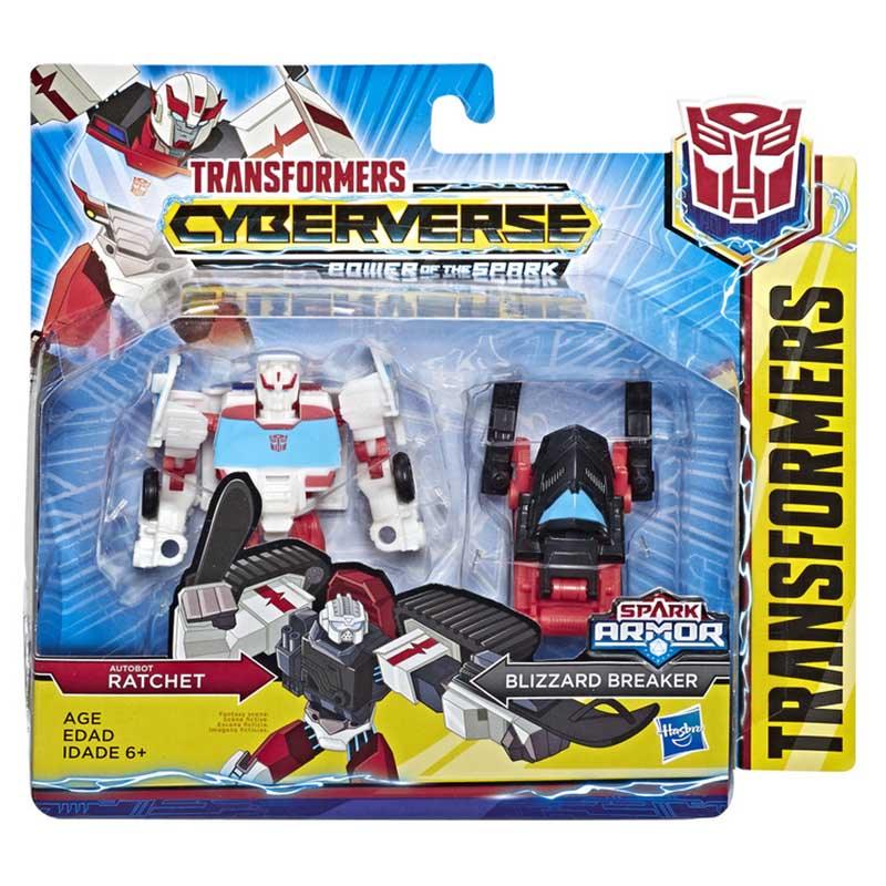 Transformers Toys Cyberverse Spark Armor Autobot Ratchet Action Figure - Combines with Blizzard Breaker to Power Up