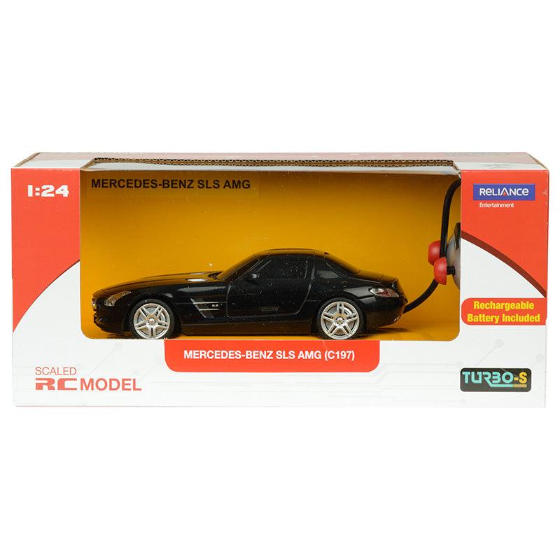 TurboS 1:24 Remote Control Benz SLS Licensed Toys Car, Black