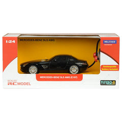 TurboS 1:24 Remote Control Benz SLS Licensed Toys Car, Black