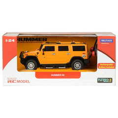 TurboS 1:24 Remote Control Hummer H2 Licensed Toys Car, Yellow