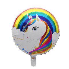 PartyCorp Unicorn Theme Rainbow Color Foil Balloon Bouquet, Birthday Decoration Set for Girls, DIY Pack of 5