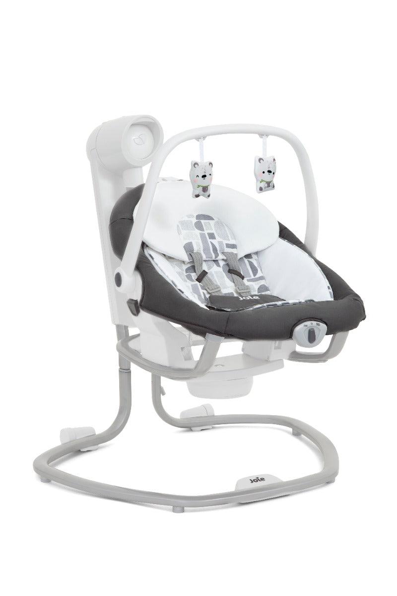 Joie Serina 2 in1 Electric Swing Logan - Rocker and Bouncer with Three Position Recline for Toddler Ages 0-1 Years