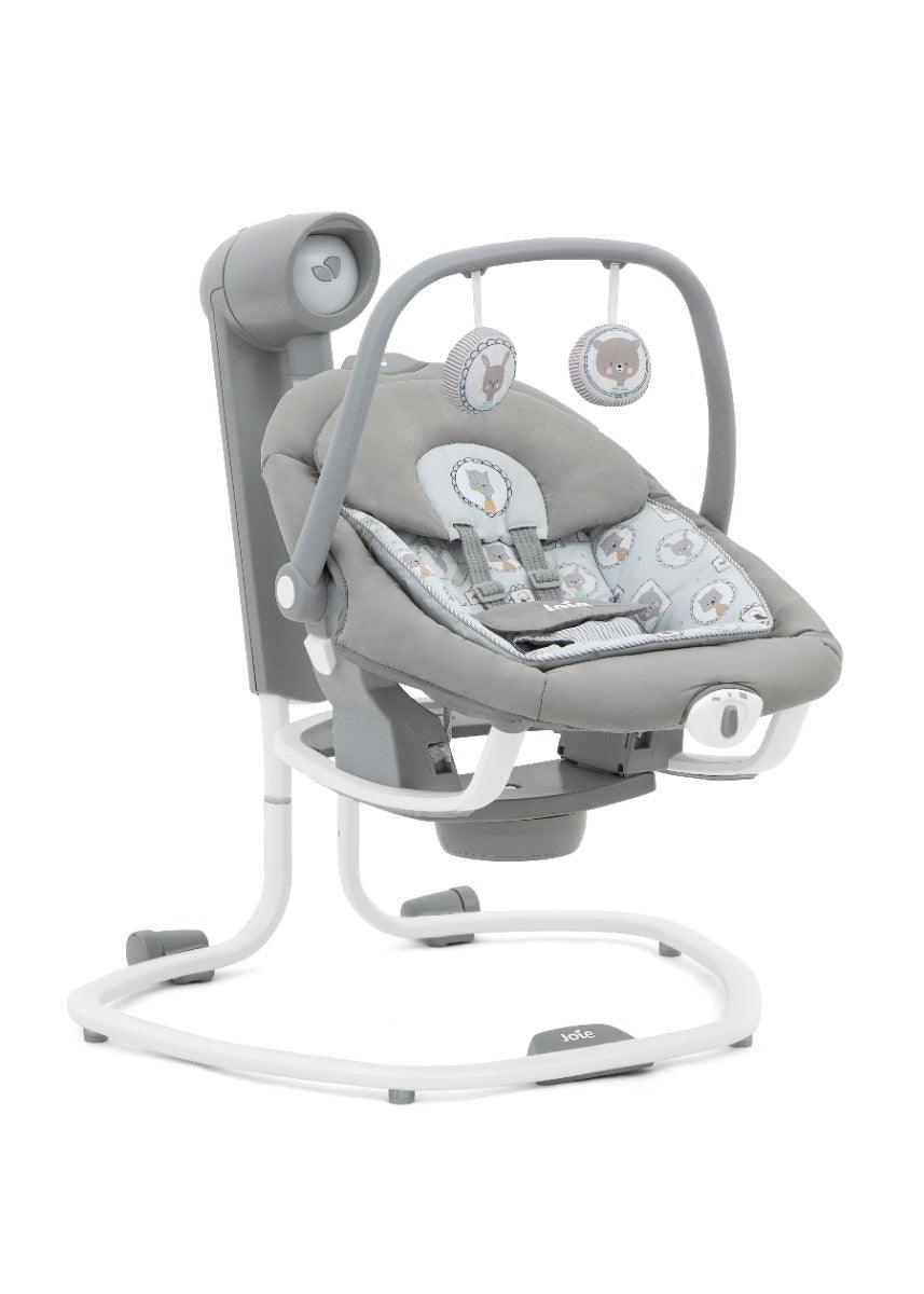 Joie Serina 2 in1 Electric Swing Portrait - Rocker and Bouncer with Three Position Recline for Toddler Ages 0-1 Years