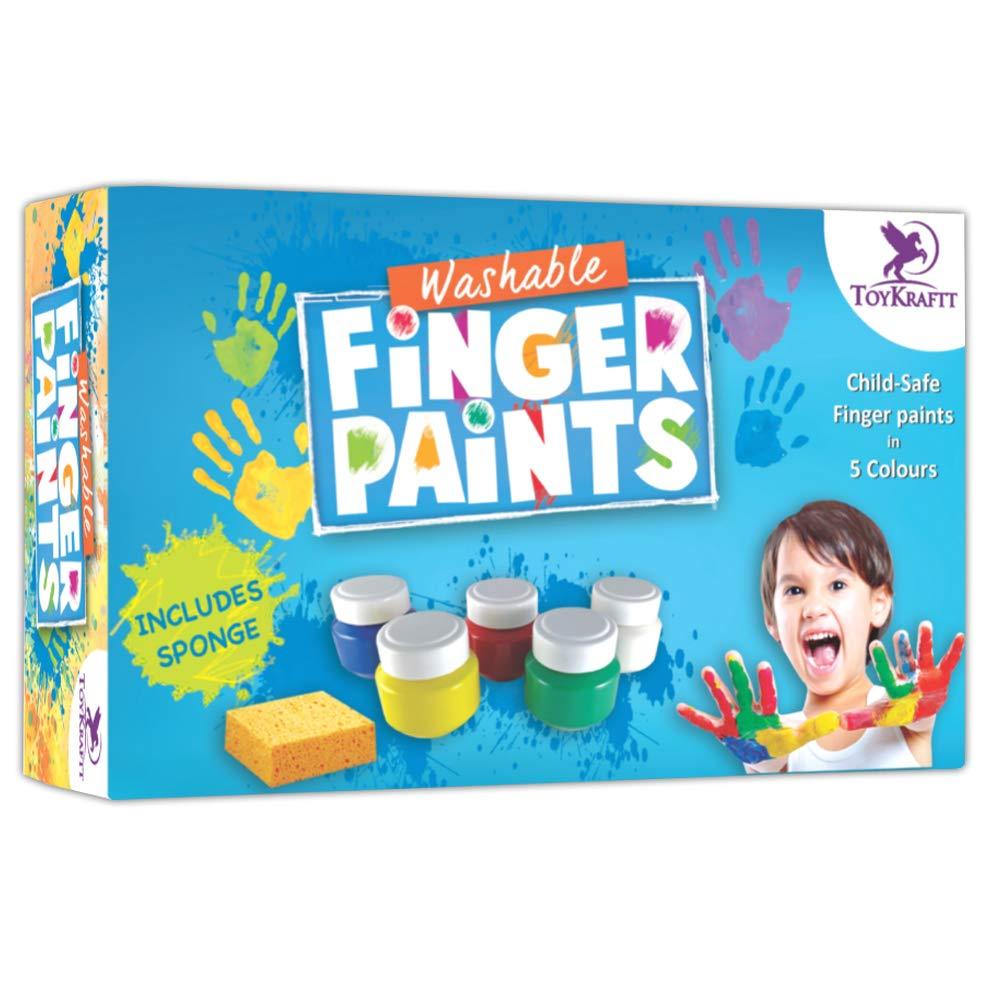 Toykraft: Non-Toxic Washable Finger Paints Colours for Kids and Toddlers | Finger Painting for 2 Year Old | Non-Toxic Colours for Toddlers