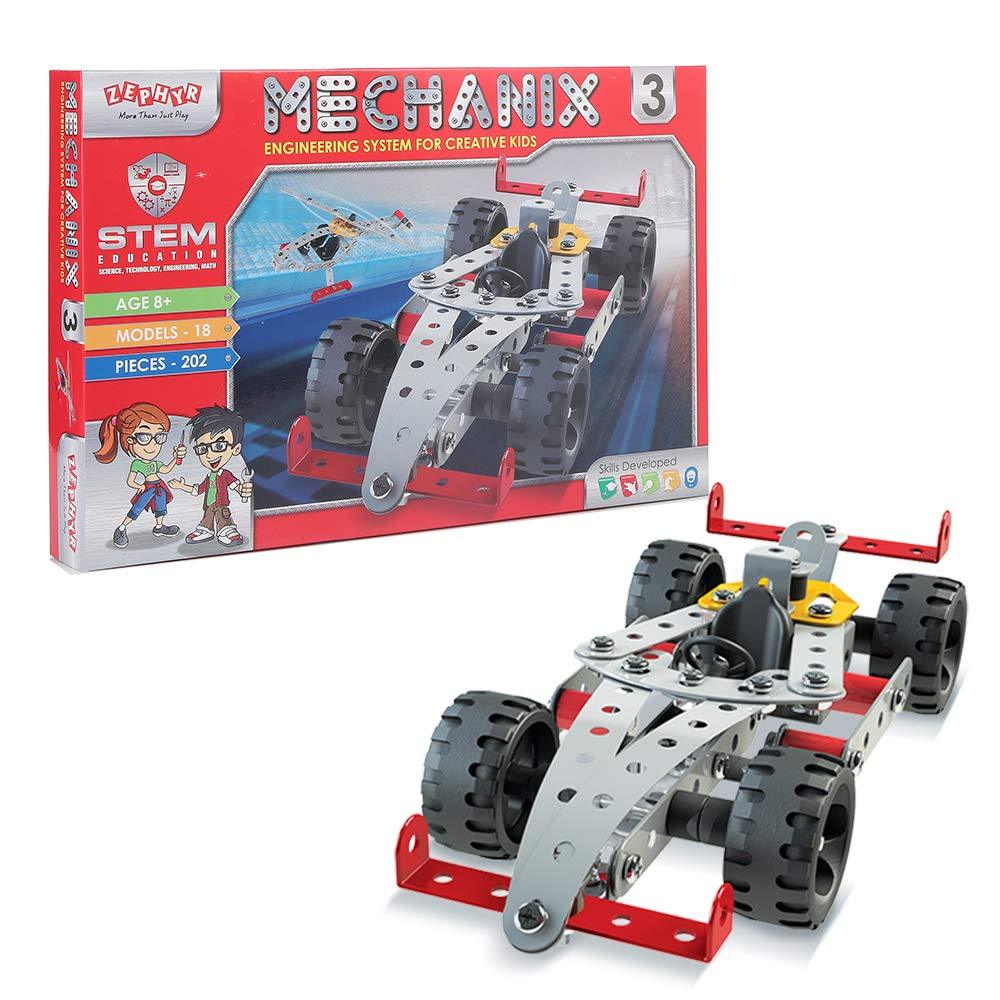 Zephyr Mechanix - 3 DIY Mechanical STEM Toy for Ages 7-15 Years