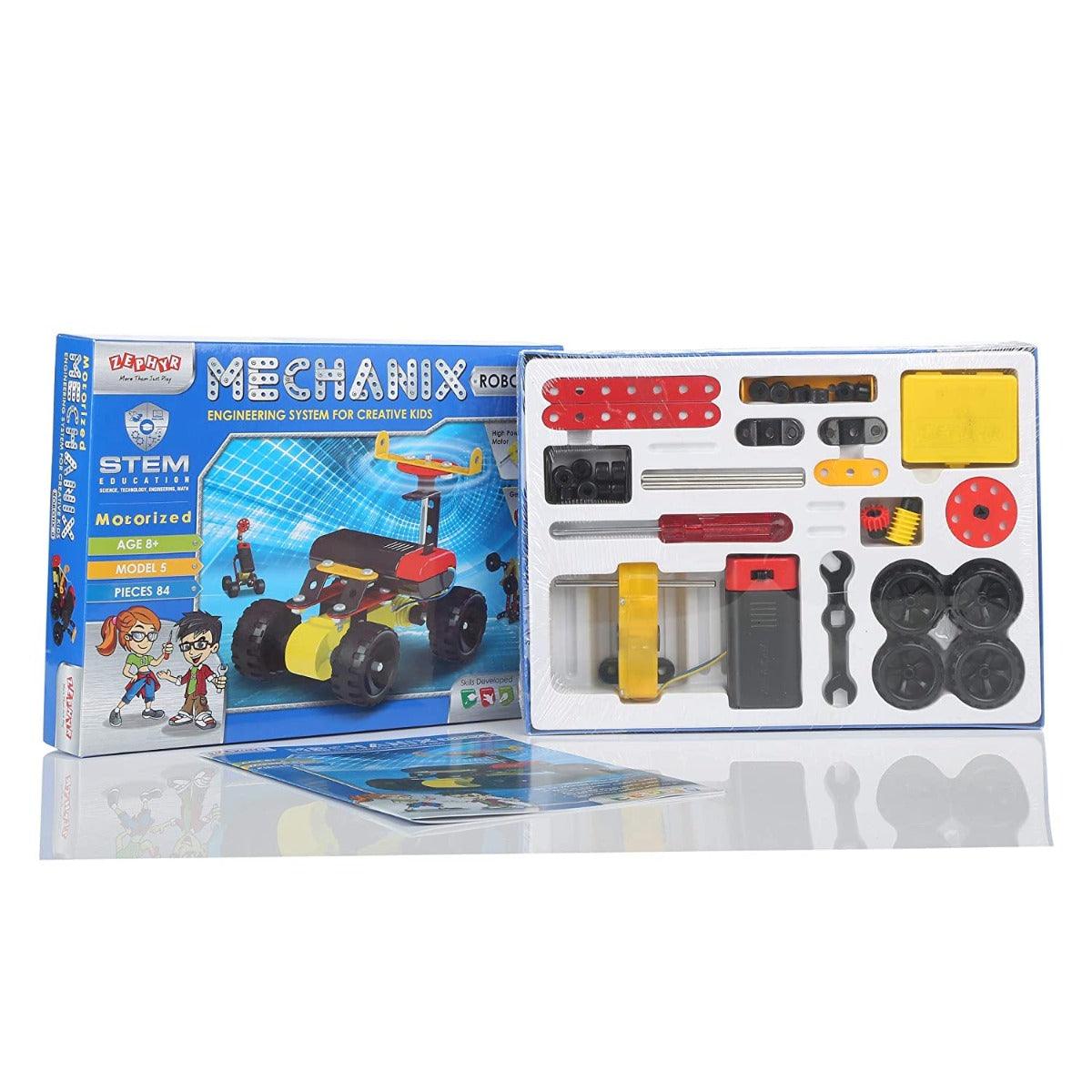 Zephyr Mechanix - Robotix 0 Motorized DIY Mechanical STEM Toy for Ages 8-99 Years