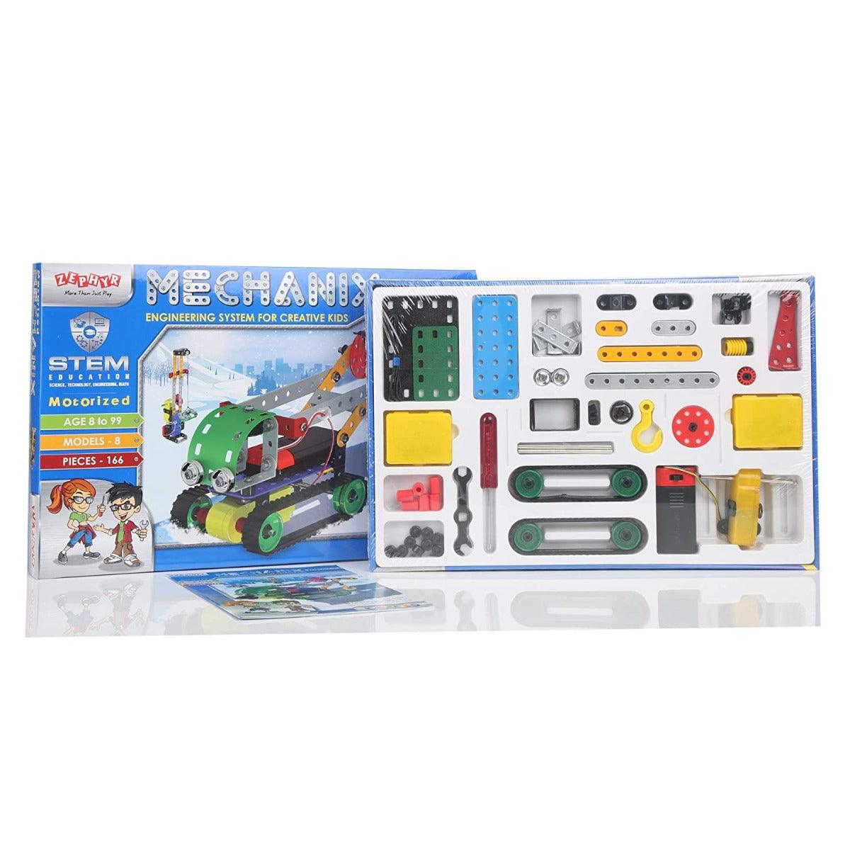 Zephyr Mechanix - Robotix 2 Motorized DIY Mechanical STEM Toy for Ages 8-99 Years