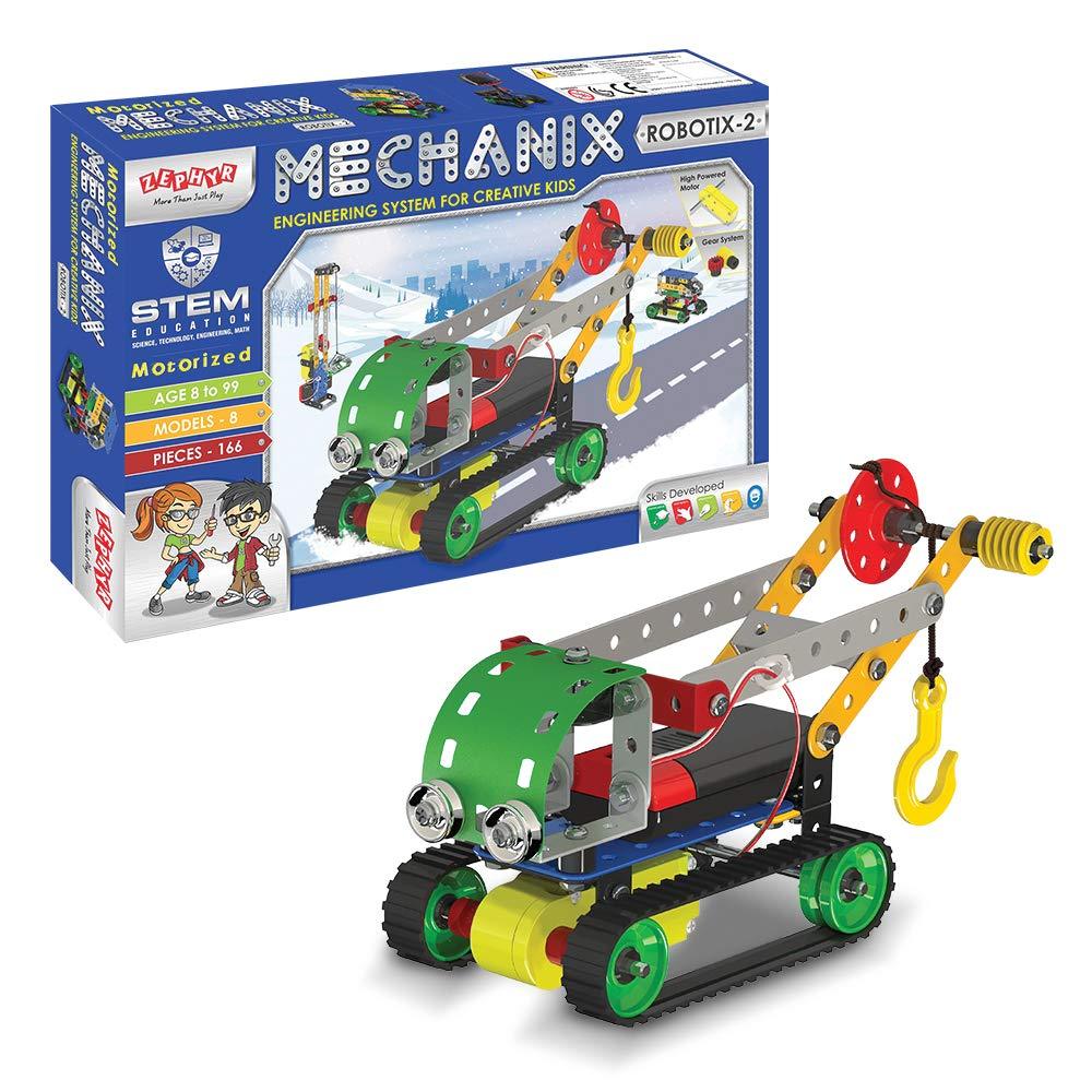 Zephyr Mechanix - Robotix 2 Motorized DIY Mechanical STEM Toy for Ages 8-99 Years