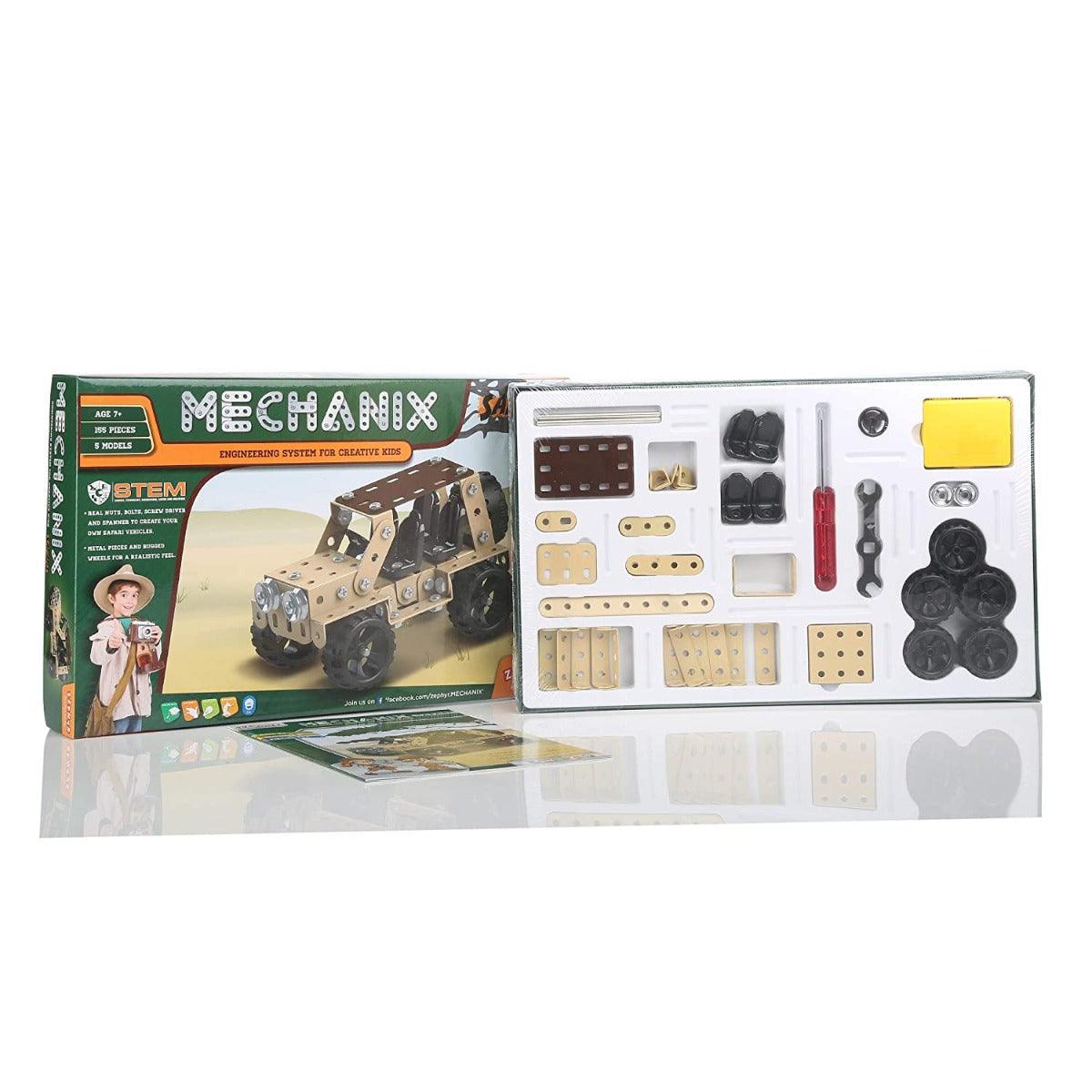 Zephyr Mechanix - Safari Set DIY Mechanical STEM Toy for Ages 8-15 Years